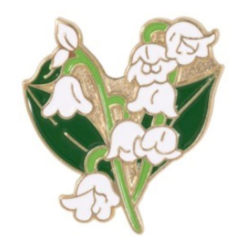 Lily Enamel Pin Badge