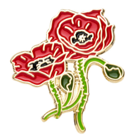 Wild Poppy Pin Badge