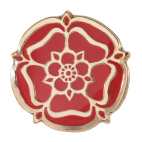 Red Rose Pin Badge